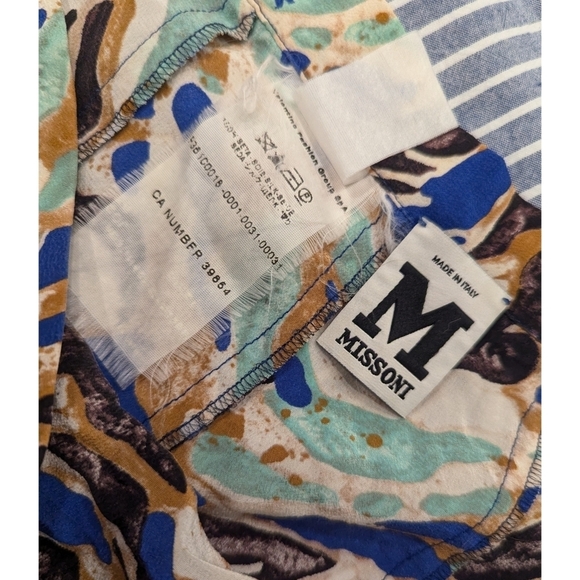 M Missoni Vintage 100% Silk Side Zip Skirt Size XS - Picture 5 of 6